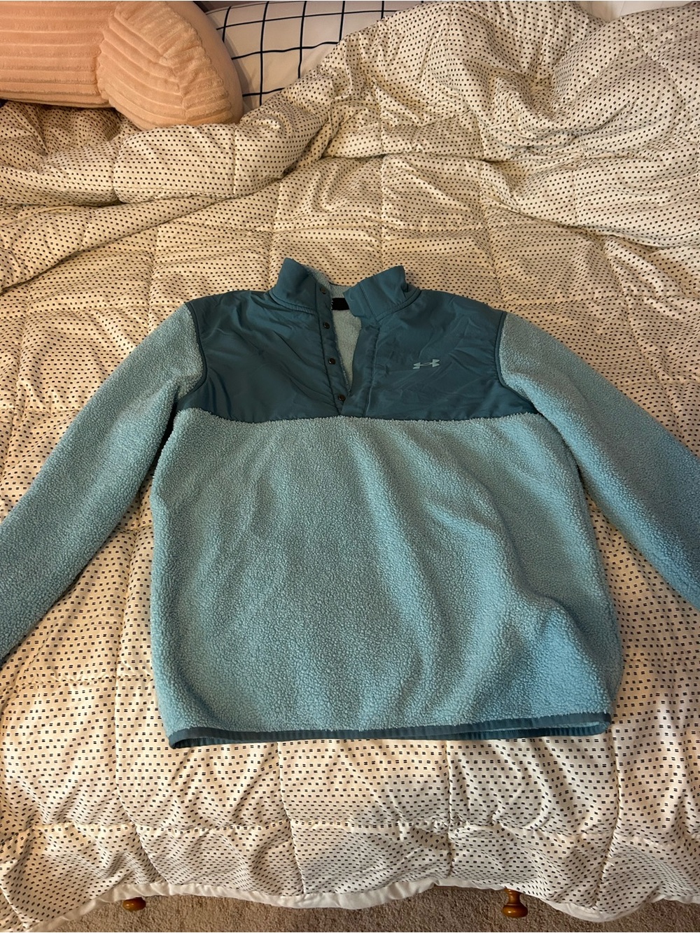Under Armour Two-Tone Blue Fleece Pullover